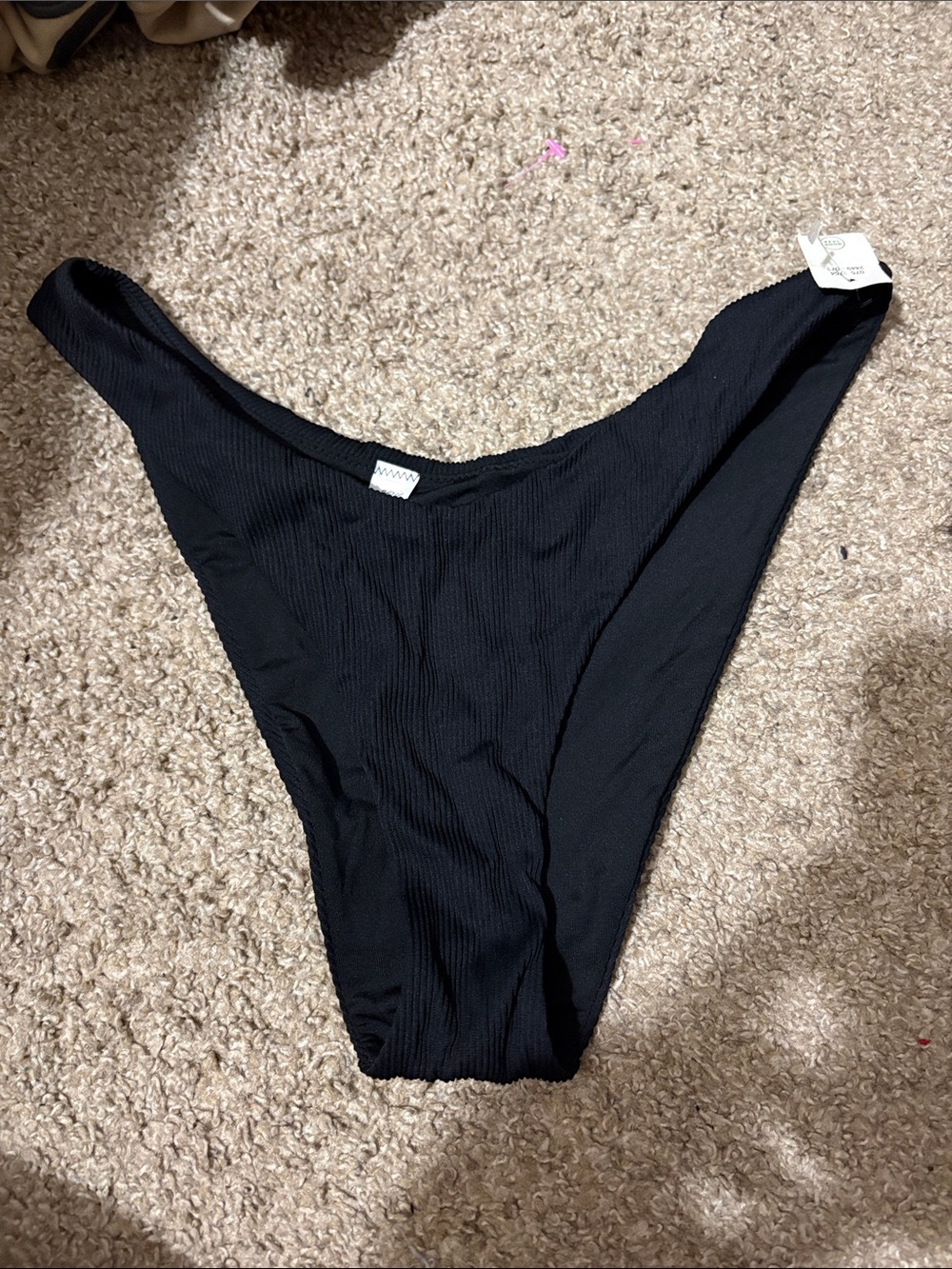 NWT Aerie Cheekiest Black Bathing Suit Bottom Size Medium